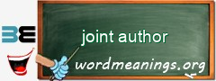 WordMeaning blackboard for joint author